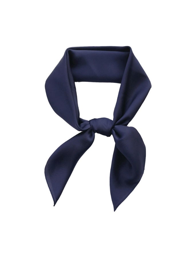 وشاح نسائي وشاح نسائي مربع الرقبة منديل وشاح ريترو بشريط من الساتان - Image 2